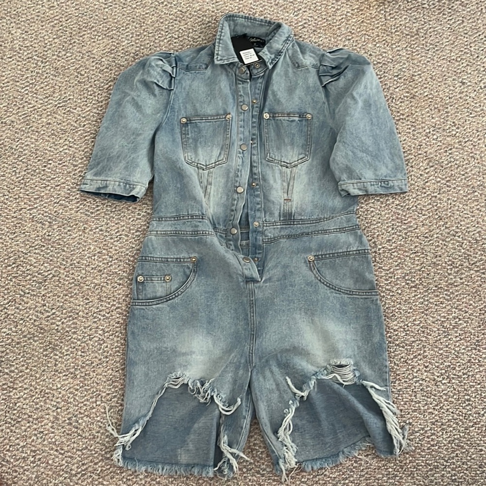 Athina denim Romper